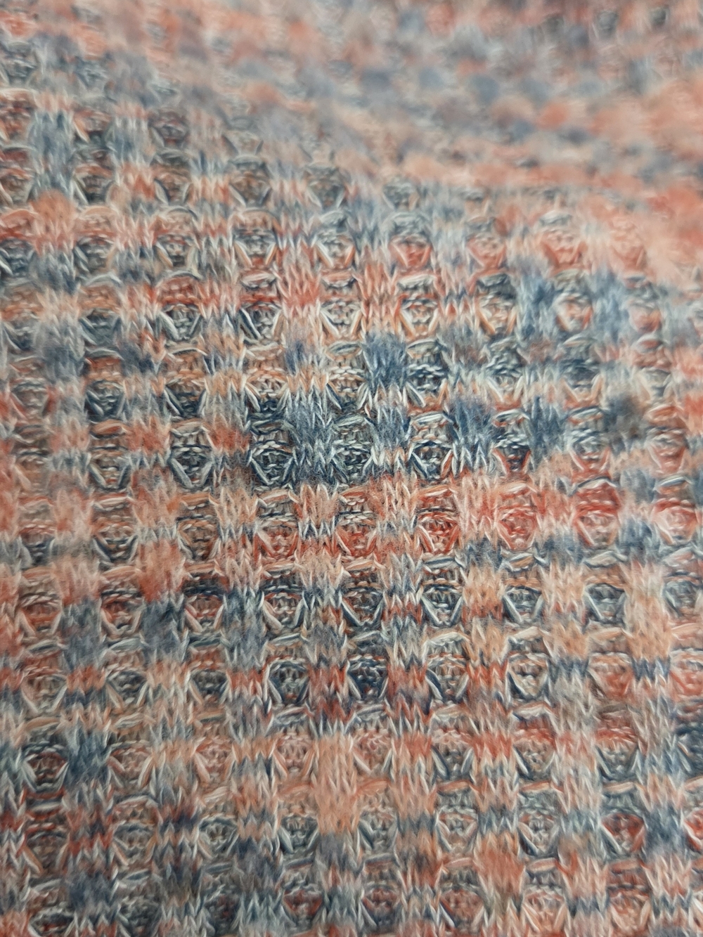 NWT Free People Peach & Blue Heather Cowl Pullover(xs) - Picture 5 of 9